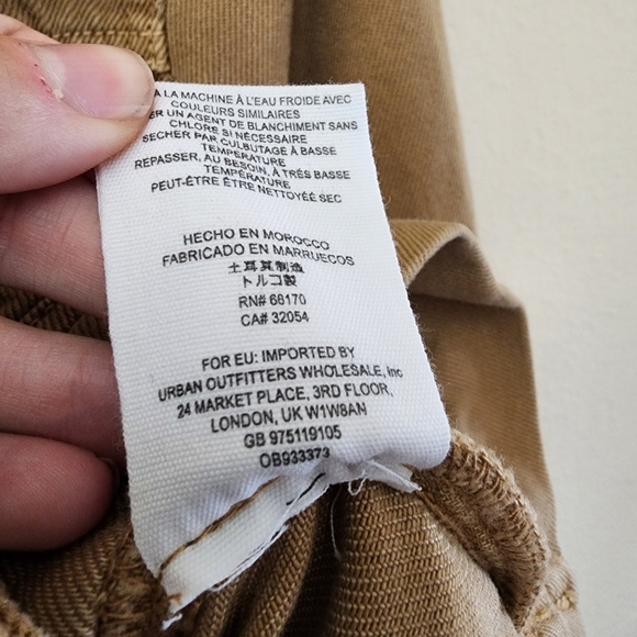 Free People Brown Denim Jacket Warm Sands Size Small Boho Rumors Jacket - Picture 11 of 11